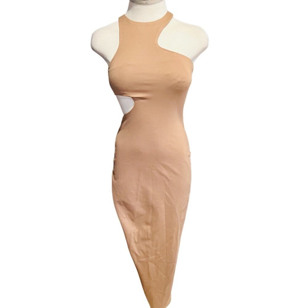 Michael Costello Revolve Rylan Midi Dress in Taupe Size XS NWT - Picture 2 of 11